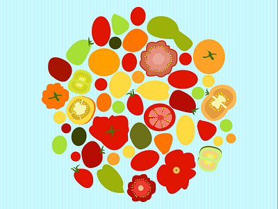 Bounty Harvest bounty floral harvest pattern playoff tomato trixie trixpama vinny