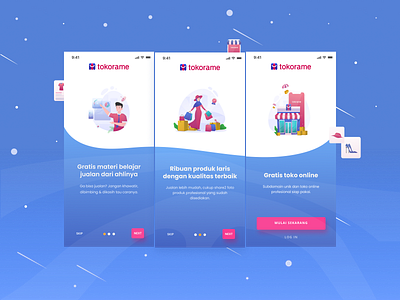 Tokorame Onboarding UI Design