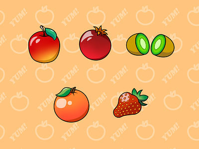 Bold & Fruity adobeillustrator art design digitalart digitaldrawing fruit icondesign icons illustration logo