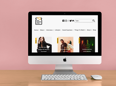 The Honey POP Website Redesign branding design live music logo pop culture redesign ui ux ux design website
