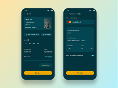 Ticket Apps Credit Card Checkout dailyui design ui ux