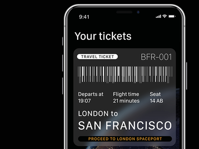SpaceX BFR Ticket