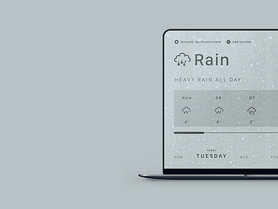 Experimental Weather Interface colour colourtheory environmental location rain responsive ui weather weather app