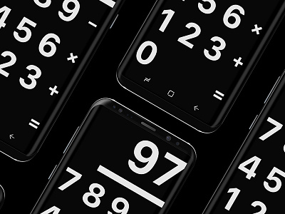 "CALCULATOR" app black calculator dark theme darkmode minimalism minimalist numbers