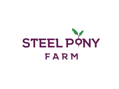 Steel Pony Farm Logo branding care design farm farmlogo farmproduce fresh graphic design localbusiness logo logodesign logotype simple textbasedlogo vector