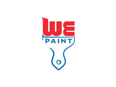 We Paint Logo branding design logo logodesign logotype paint logo paint shop logo simple vector