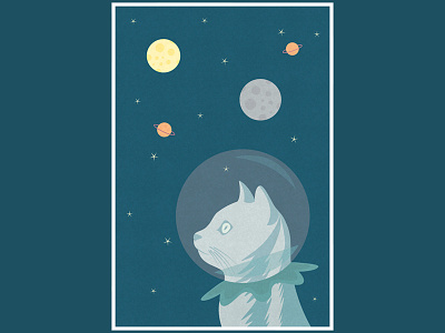 Dreaming about the Space cats illustration space vector