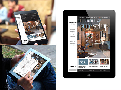 Thomasville Responsive iPad view brand aid furniture ipad responsive thomasville
