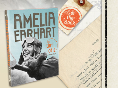 Amelia Earheart Desktop book brand aid paper retro tag texture
