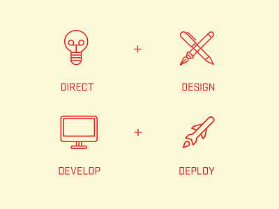 Process brand aid branding cream creme icon icons light bulb modern monicons monitor pen process red rocket website