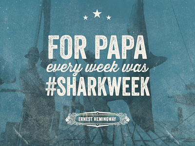 Sharkweek brand aid branding ernest hemingway hemingway shark sharks sharkweek