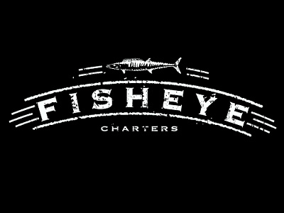 Fish Eye Charters brand aid fish fishing grunge logo t shirt texture