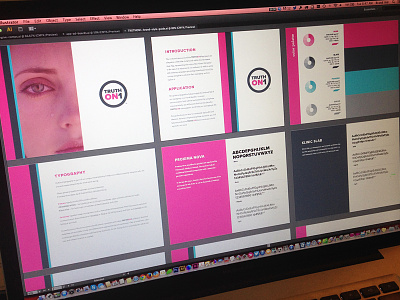 Truth On 1 Style Guide brand aid branding identity logos pink style guide