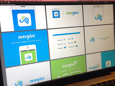 Branding Boards app brand aid branding evergive identity iphone logo mark ui