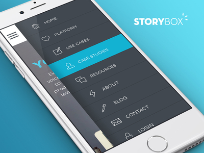 StoryBox brand aid branding iphone mobile responsive storybox website