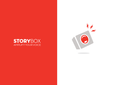 AmplifyBox Concept amplify brand aid branding identity logo sparks speaker storybox