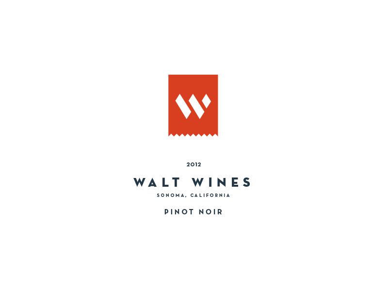 Walt Family Vintners brand aid branding craftsman logo walt wines