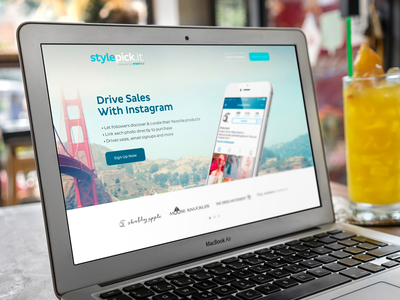 Stylepick.It brand aid landing page marketing promo storybox ui