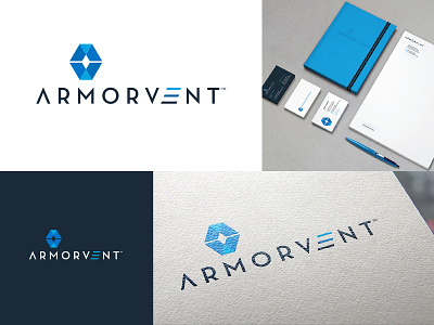 ARMORVENT brand aid branding identity logo military police vest