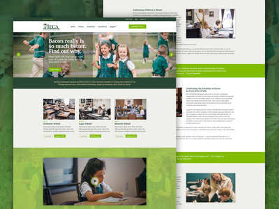 JECA brand aid education school ui website