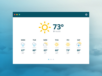 Weather Widget brand aid dashboard module rain seasons sun travel ui weather