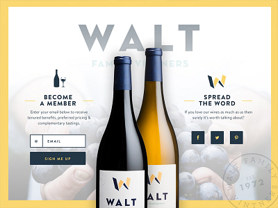 WALT Wines Web Lander