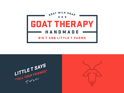 Goat Therapy apothecary brand aid branding goat logo milk pharmacy soap