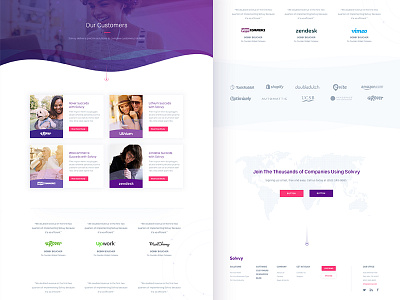 Solvvy, Customers Page brand aid branding design interface ui ux website