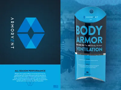 ARMORVENT Pillow Packaging body armor brand aid branding identity logo packaging pillow box tactical