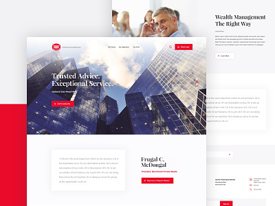 Financial Lander finances financial interface parallax ui ux wealth website