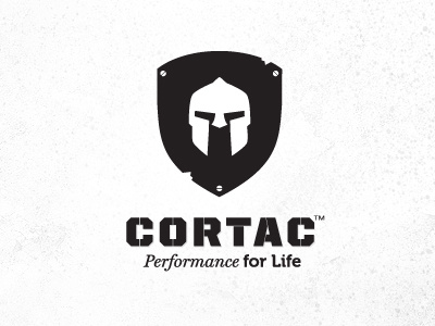CORTAC™ branding cortac design identity logo shield sparta spartan spartan helmet
