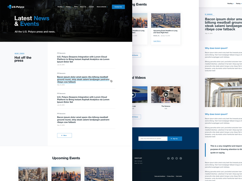 U.S. Polyco News & Events blog brand aid news ui ux webdesign website