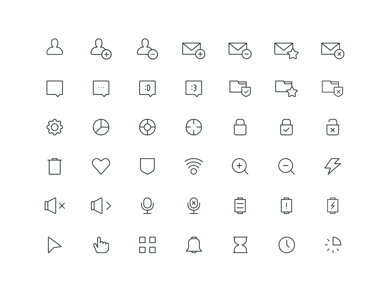 Free UI icon pack by P. Frischke on Dribbble