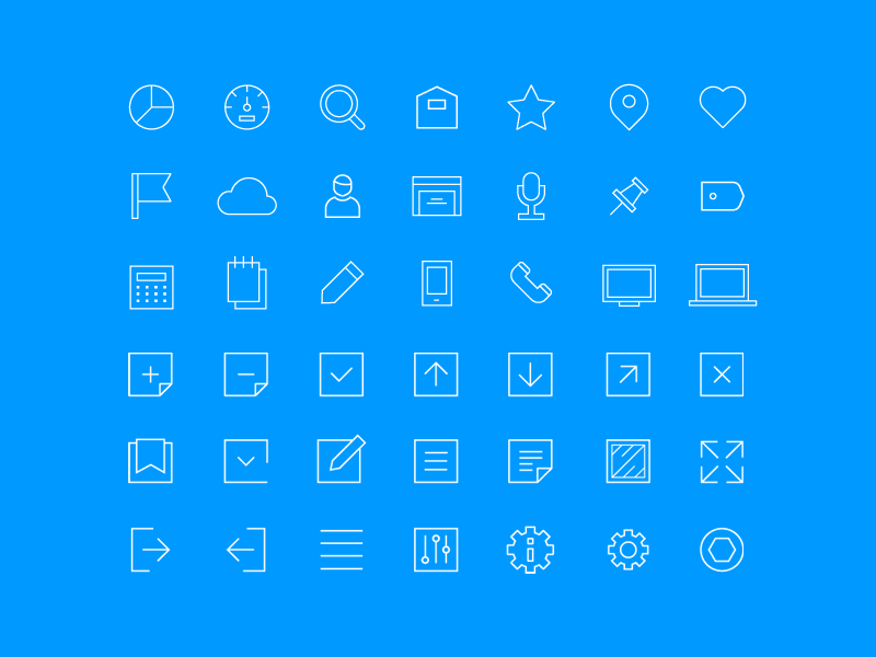 Whitesky Icons by P. Frischke on Dribbble