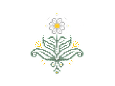 Pixel Daisy flower pixel