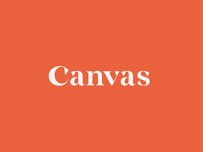 Canvas Logo Typography display edge modern serif typography