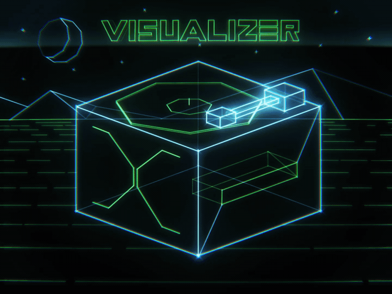 Visualizer 2 2d 80s style after effect animation games hip hop lo fi macintosh motion design old tv retro vector