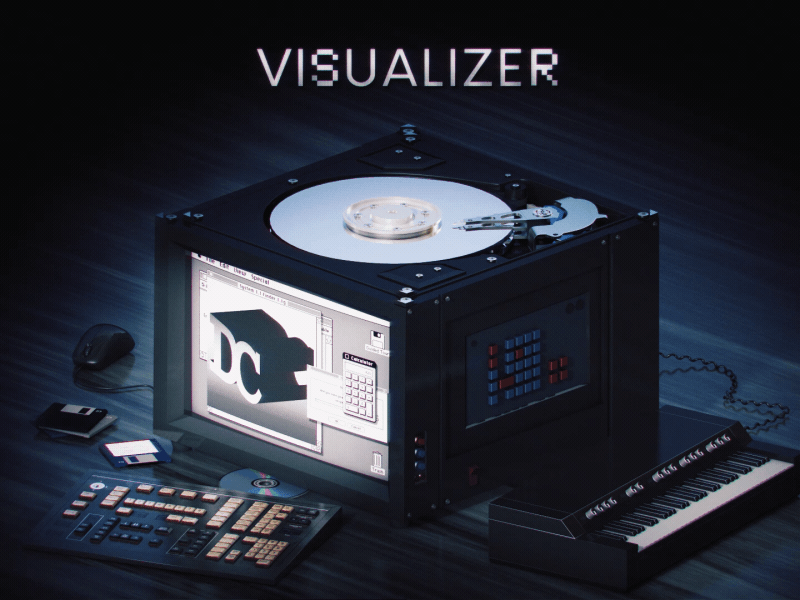 Visualizer 4 after effects animation cinema4d hdd hip hop laser lo fi macintosh motion design music