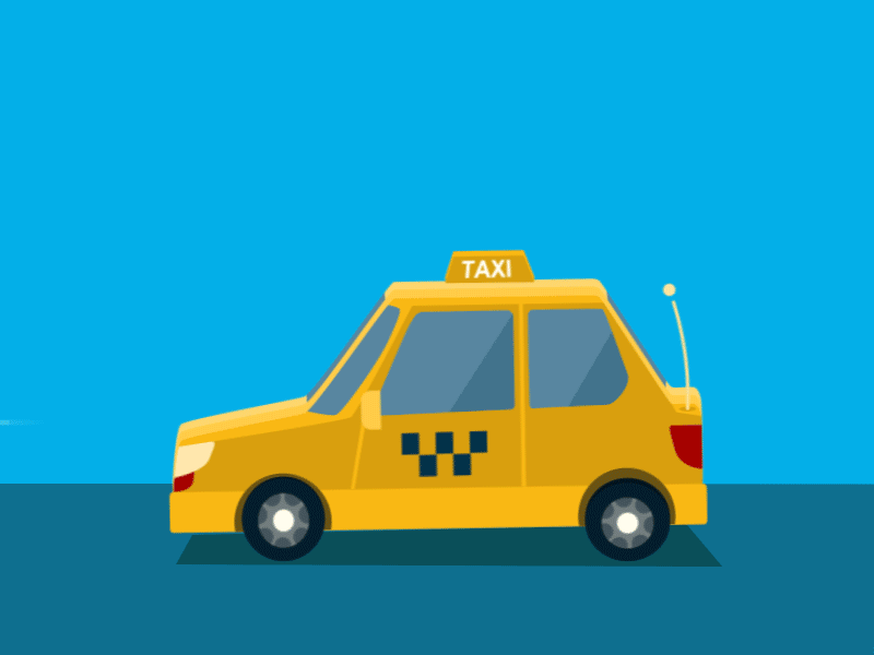 Taxi car flat shape taxi