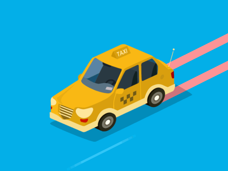 Taxi 2 after effects car isometric shape