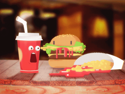 Fastfood massacre 2d ae after effects animation flat motion shape