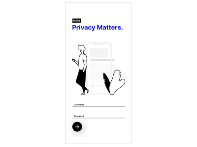 Privacy Matters App Design (Sign Up) app design ui