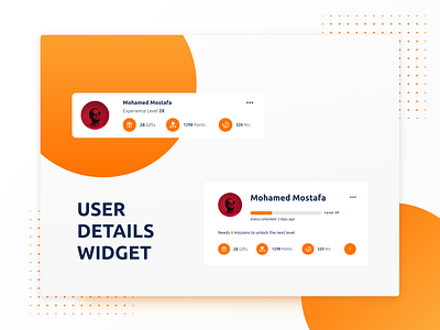 User Details Widget app card clean dashboad gamification minimalistic ui ux web design website widget widgets