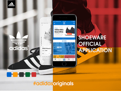 Adidas Originals app concept adidas application concept design dribbble landing page landing page design originals shoeware shot sports ui user interface user interface design ux web design
