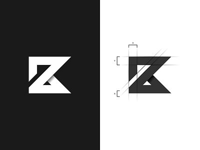KZ Initial logo 3d animation app apparel branding company design graphic design icon illustration kz letter logo logo mark modern logo monogram motion graphics simple logo symbol ui