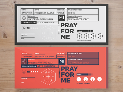 Adopt-A-Grad Cards badge cards church graduation greyscale layout prayer simple stationery