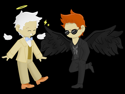 Good Omens digital art fan art illustration