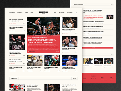 MMA MANIA Redesign Concept app application branding concept dashboard design graphic design mma news news concept news website online redesign sport sport news ufc ui ux