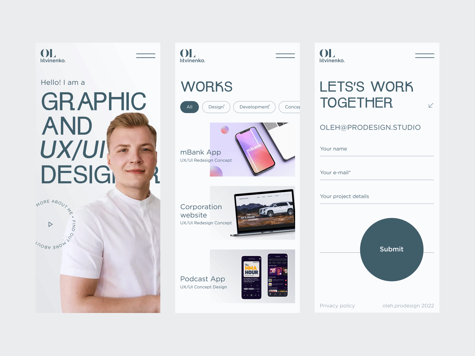 Mobile Portfolio Concept 2022 animation app application branding concept design feedback graphic design logo mobile motion graphics personal portfolio ui ux work