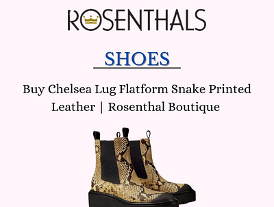 Buy Chelsea Lug Flatform Snake Printed Leather | Rosenthal Bouti overthekneeboots